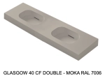 Plan double vasques système d’évacuation discret L 50 à 201 x P 40 à 51 cm, finition lisse mate, 10 couleurs, Résine Anti-bactérien Akrytan® teinté dans la masse, Livraison Offerte